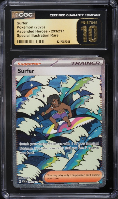 2026 Pokemon Mega Evolution Ascended Heroes SIR Surfer #293 CGC 10 PRISTINE