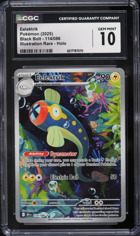 2025 Pokemon Scarlet & Violet Black Bolt IR Eelektrik #114 CGC 10 GEM MINT