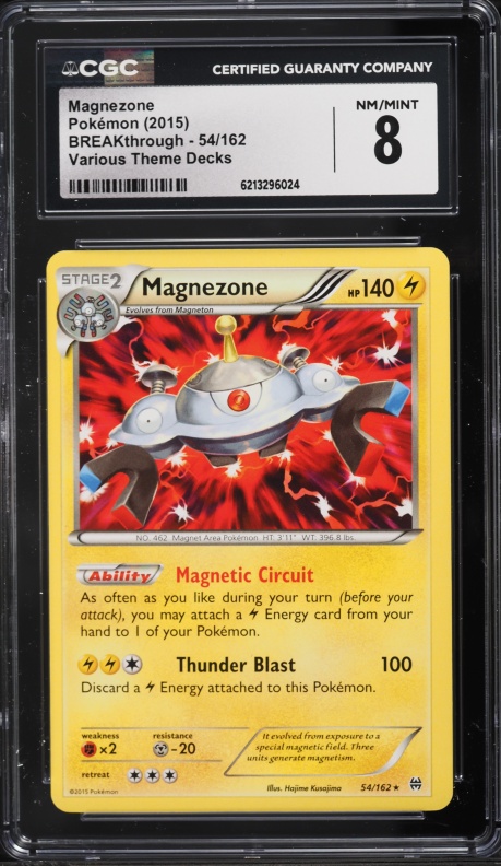 2015 Pokemon XY BREAKthrough Various Theme Decks Magnezone #54 CGC 8 NM-MT