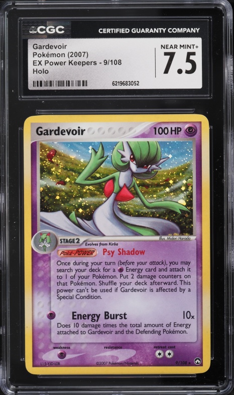 2007 Pokemon EX Power Keepers Holo Gardevoir #9 CGC 7.5 NRMT+