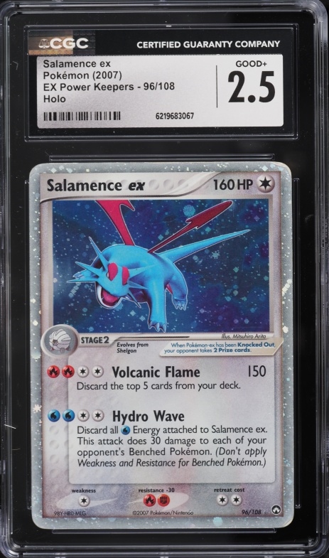 2007 Pokemon EX Power Keepers Holo Salamence EX #96 CGC 2.5 GD+