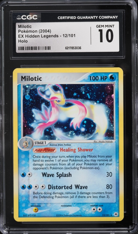 2004 Pokemon EX Hidden Legends Holo Milotic #12 CGC 10 GEM MINT
