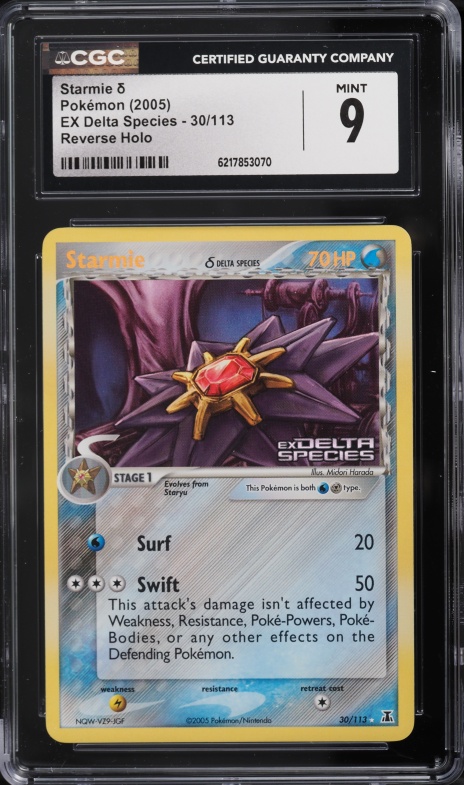 2005 Pokemon EX Delta Species Reverse Holo Starmie #30 CGC 9 MINT
