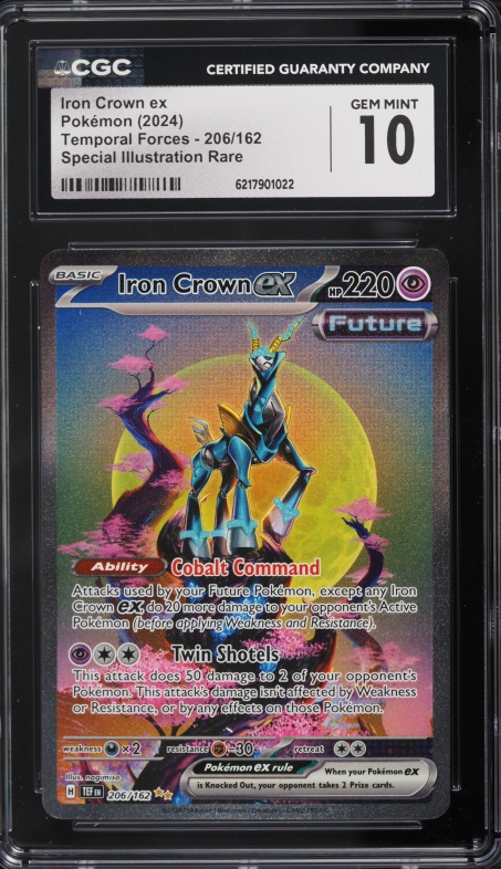 2024 Pokemon Scarlet & Violet Temporal Forces SIR Iron Crown Ex #206 CGC 10 GEM MINT