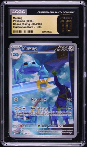 2026 Pokemon Mega Evolution Chaos Rising IR Metang #94 CGC 10 PRISTINE