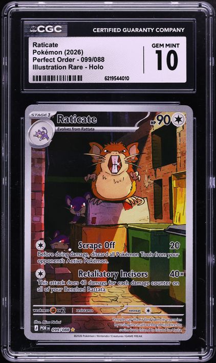 2026 Pokemon Mega Evolution Perfect Order IR Raticate #99 CGC 10 GEM MINT