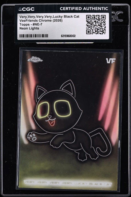 2026 Topps Chrome VeeFriends Erupt! SuperFractor Very, Lucky Black