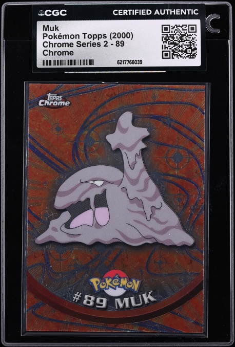 2000 Pokemon Topps Chrome Series 2 Muk #89 CGC AUTH