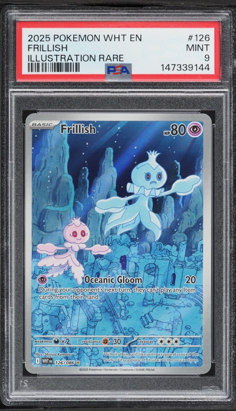 2025 Pokemon Scarlet & Violet White Flare IR Frillish #126 PSA 9 MINT