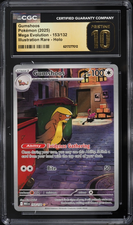 2025 Pokemon Mega Evolution IR Gumshoos #153 CGC 10 PRISTINE