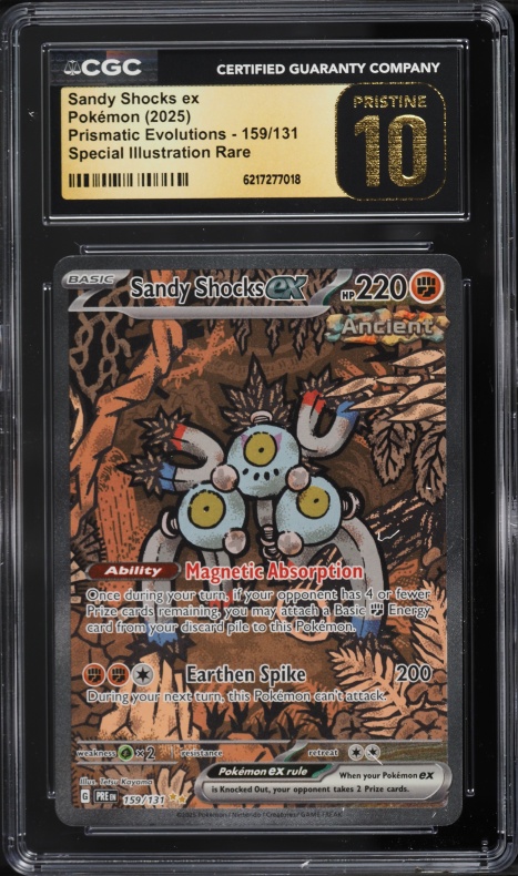 2025 Pokemon Scarlet & Violet Prismatic Evolutions SIR Sandy Shocks Ex #159 CGC 10 PRISTINE