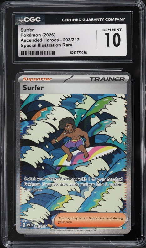 2026 Pokemon Mega Evolution Ascended Heroes SIR Surfer #293 CGC 10 GEM MINT