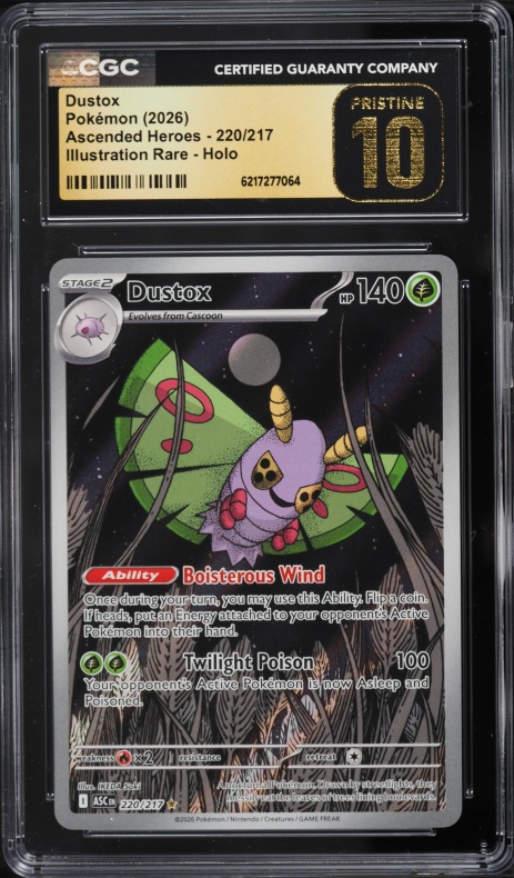 2026 Pokemon Mega Evolution Ascended Heroes IR Dustox #220 CGC 10 PRISTINE