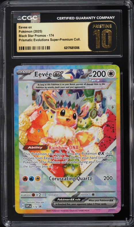 2025 Pokemon SV Promo Prismatic Evolutions Super Premium Full Art Eevee ex #174 CGC 10 PRISTINE