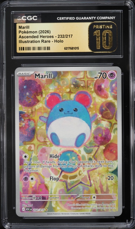 2026 Pokemon Mega Evolution Ascended Heroes IR Marill #232 CGC 10 PRISTINE