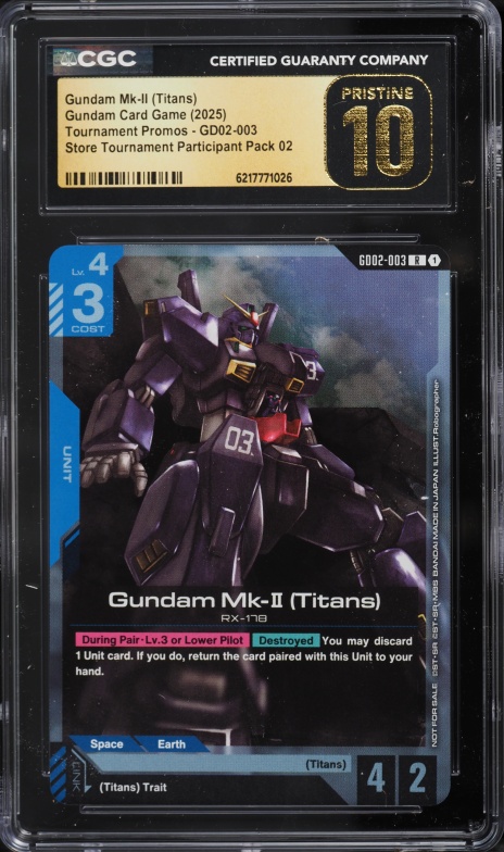 2025 Gundam Card Game Promo Championship Winner LR Wing Gundam