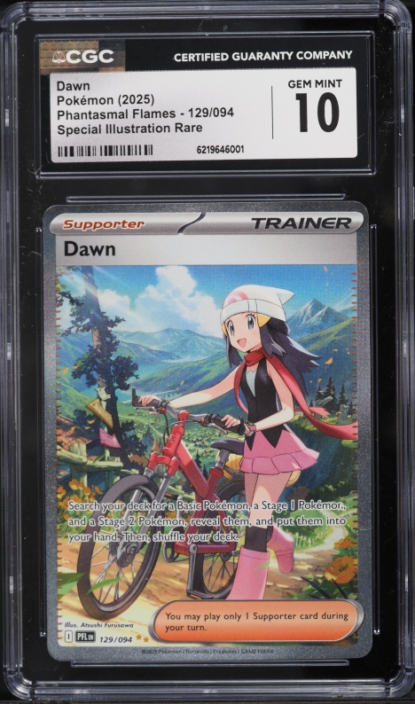 2025 Pokemon Mega Evolution Phantasmal Flames SIR Dawn #129 CGC 10 GEM MINT