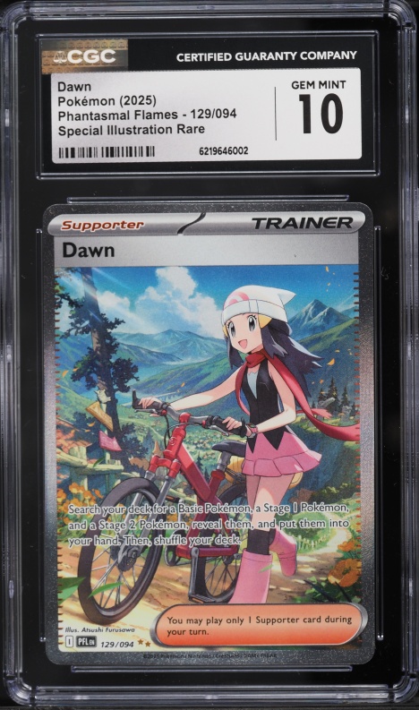 2025 Pokemon Mega Evolution Phantasmal Flames SIR Dawn #129 CGC 10 GEM MINT