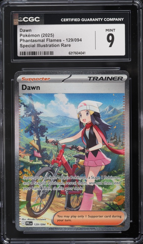 2025 Pokemon Mega Evolution Phantasmal Flames SIR Dawn #129 CGC 9 MINT