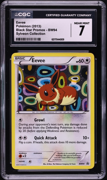 2013 Pokemon Black & White Promo Sylveon Collection Eevee #BW94 CGC 7 NRMT