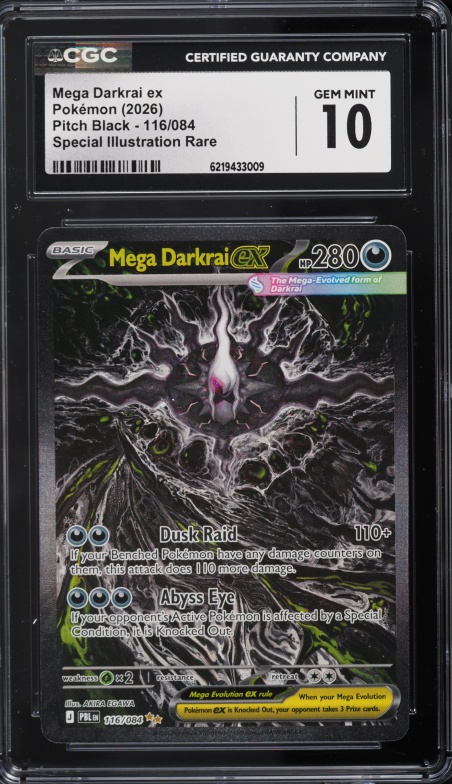 2026 Pokemon Mega Evolution Pitch Black SIR Mega Darkrai EX #116 CGC 10 GEM MINT
