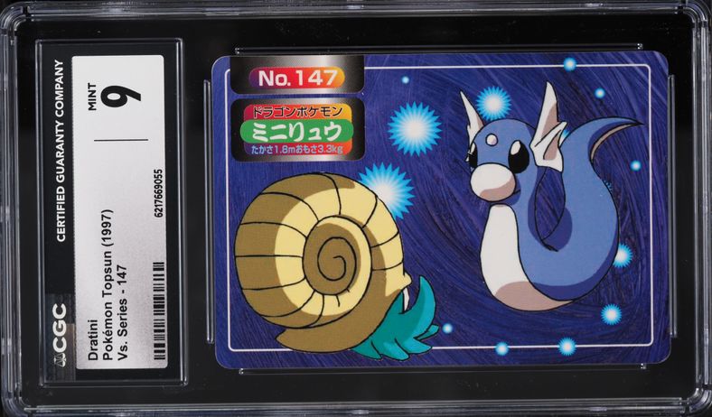 1997 Pokemon Japanese Topsun VS Series Dratini #147 CGC 9 MINT