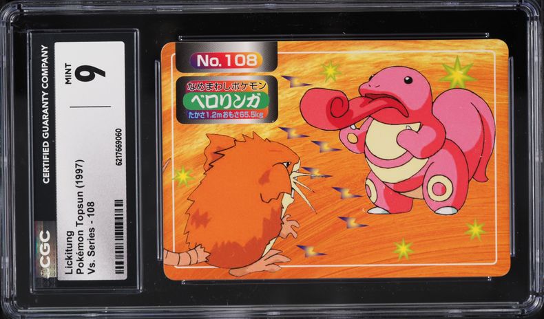 1997 Pokemon Japanese Topsun VS Series Lickitung #108 CGC 9 MINT