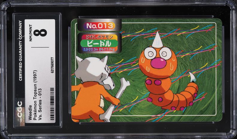 1997 Pokemon Japanese Topsun VS Series Weedle #13 CGC 8 NM-MT