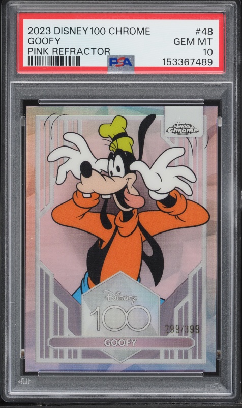 2025 Topps Chrome Update Disney Mickey & Friends Red Refractor
