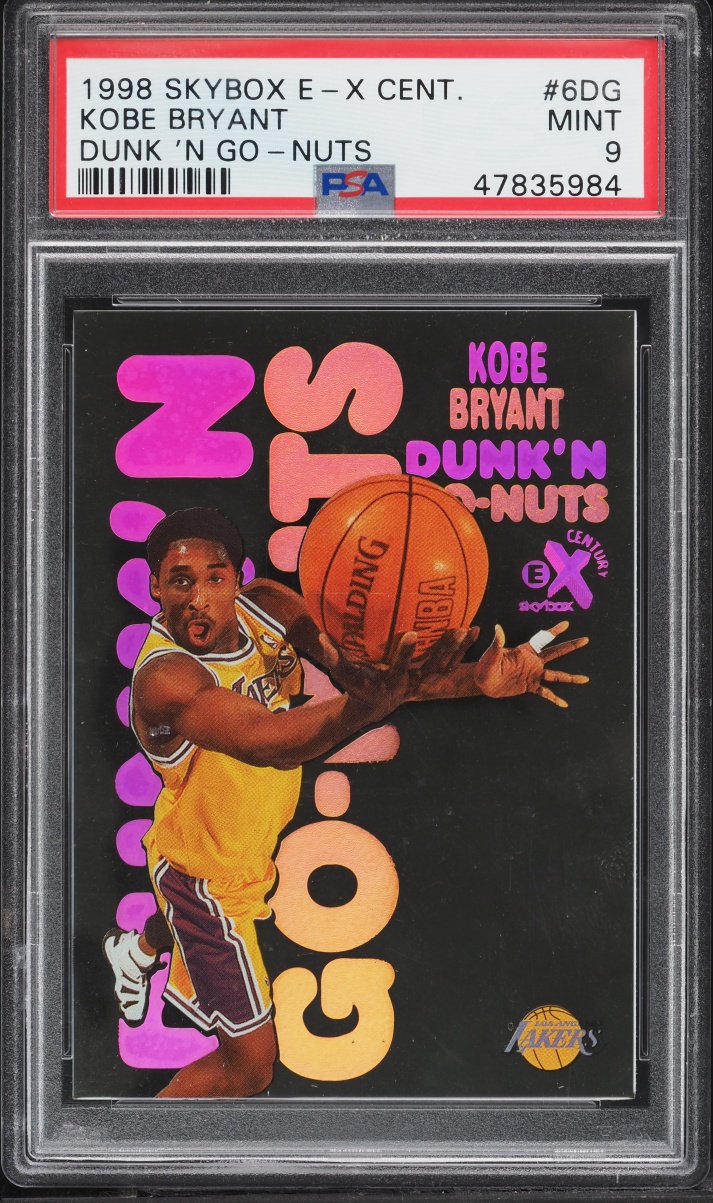 1998 Skybox E-X Century Dunk 'N Go-Nuts Kobe Bryant #6DG PSA 9