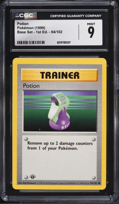 1999 Pokemon Base Set Shadowless 1st Edition Potion #94 CGC 9 MINT