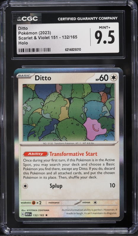 2023 Pokemon Scarlet & Violet 151 Holo Ditto #132 CGC 9.5 MINT+