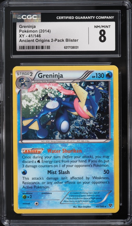 2014 Pokemon XY Ancient Origins Greninja #41 CGC 8 NM-MT