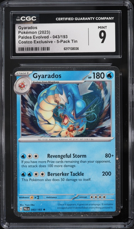 2023 Pokemon Scarlet & Violet Paldea Evolved Costco Exclusive Gyarados #43 CGC 9 MINT