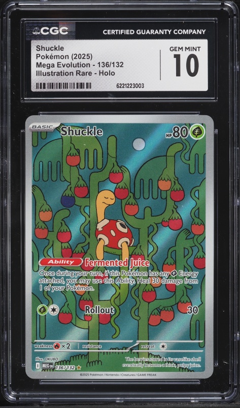2025 Pokemon Mega Evolution IR Shuckle #136 CGC 10 GEM MINT