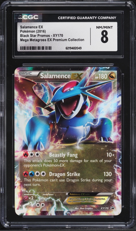 2016 Pokemon XY Black Star Promo Premium Collection Salamence Ex #XY170 CGC 8 NM-MT