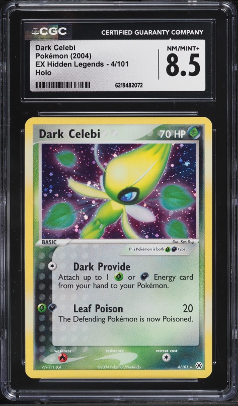 2004 Pokemon EX Hidden Legends Holo Dark Celebi #4 CGC 8.5 NM-MT+