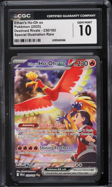 2025 Pokemon Scarlet & Violet Destined Rivals SIR Ethan's Ho-Oh Ex #230 CGC 10 GEM MINT