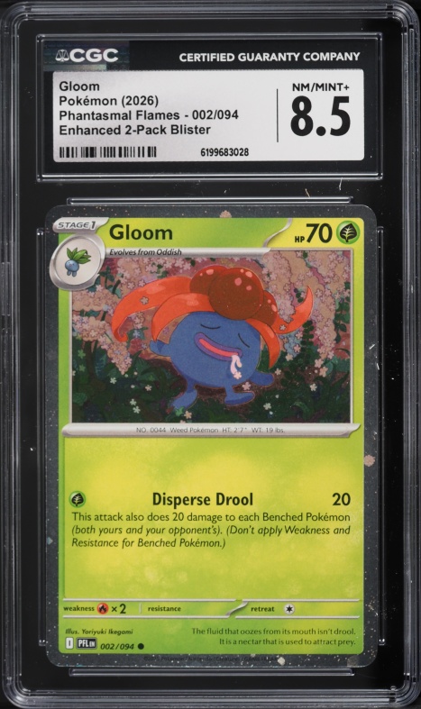 2026 Pokemon Mega Evolution Promo Phantasmal Flames Gloom #2 CGC 8.5 NM-MT+
