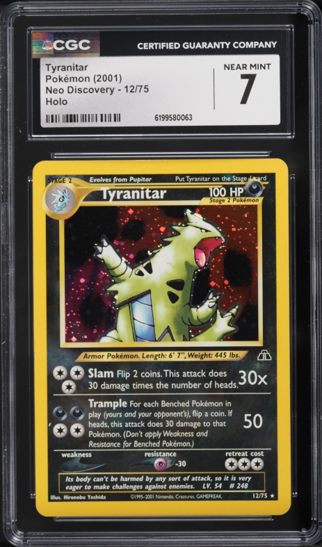 2001 Pokemon Neo Discovery Holo Tyranitar #12 PSA 10 GEM MINT on