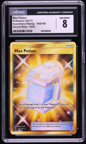 2017 Pokemon Sun & Moon Guardians Rising SEC Max Potion #164 CGC 8 NM-MT