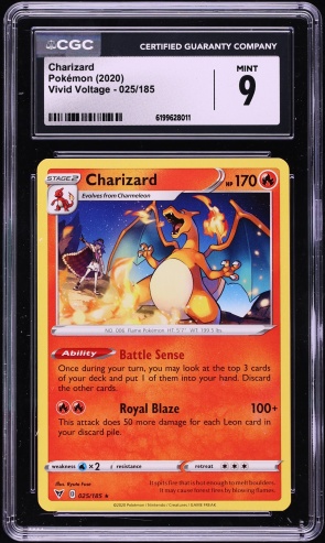 2020 Pokemon Sword & Shield Vivid Voltage Charizard #25 CGC 9 MINT