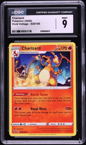 2020 Pokemon Sword & Shield Vivid Voltage Charizard #25 CGC 9 MINT