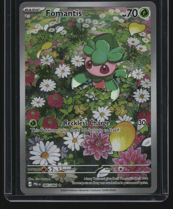 2026 Pokemon Mega Evolution Pitch Black IR Fomantis #85