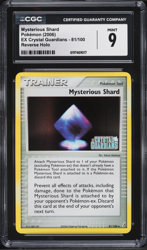 2006 Pokemon EX Crystal Guardians Reverse Holo Mysterious Shard #81 CGC 9 MINT