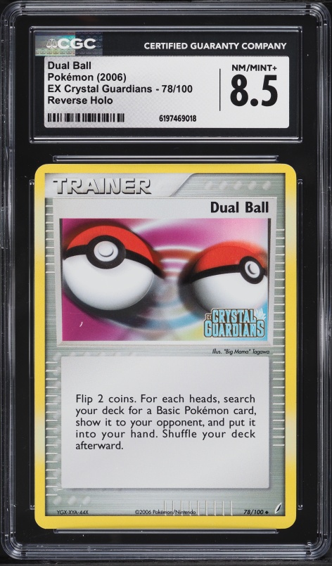 2006 Pokemon EX Crystal Guardians Reverse Holo Dual Ball #78 CGC 8.5 NM-MT+
