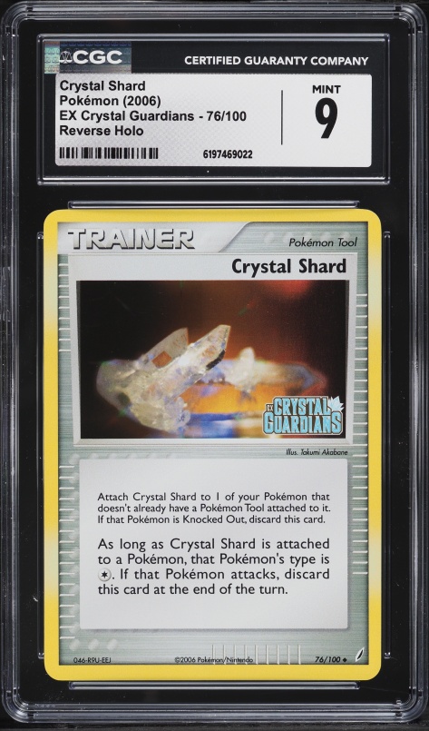 2006 Pokemon EX Crystal Guardians Reverse Holo Crystal Shard #76 CGC 9 MINT