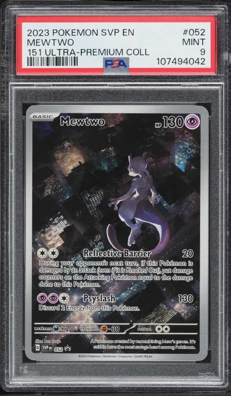 2023 Pokemon Scarlet & Violet Promo 151 Ultra Premium Collection Full Art Mewtwo #52 PSA 9 MINT