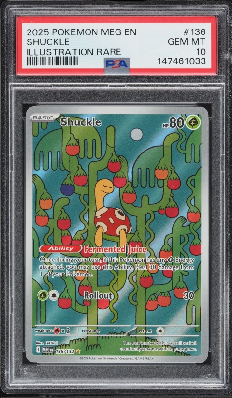 2025 Pokemon Mega Evolution IR Shuckle #136 PSA 10 GEM MINT