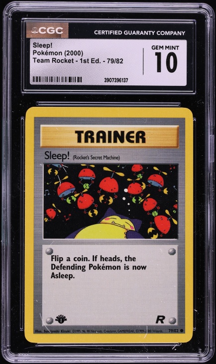 2000 Pokemon Team Rocket 1st Edition Sleep! #79 CGC 10 GEM MINT